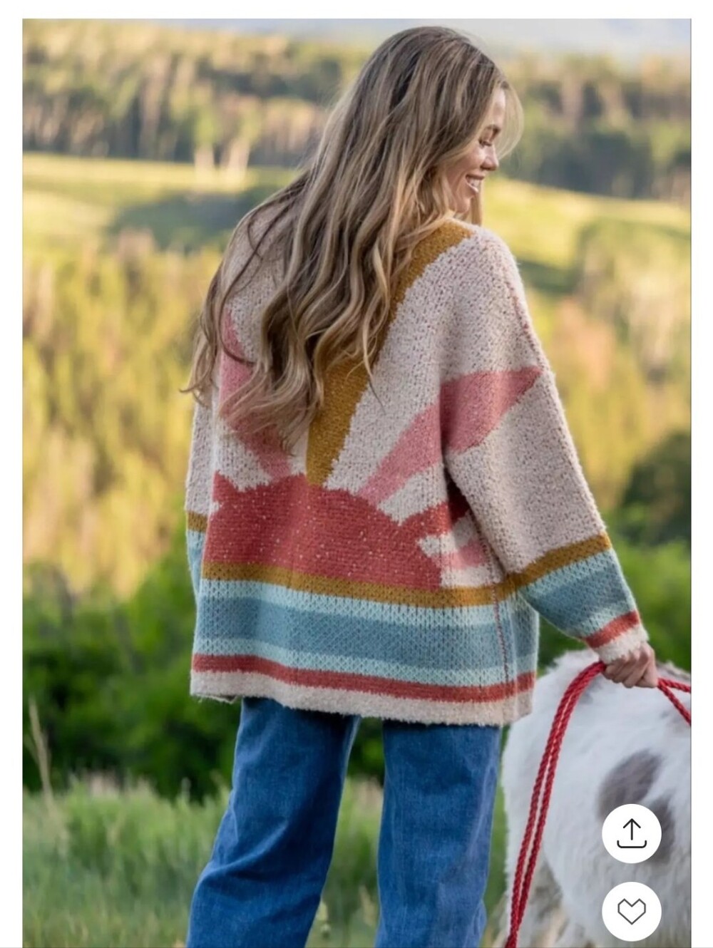 Natural Life Reversible Dreamer Cardigan - Sunshine Sunburst Knit